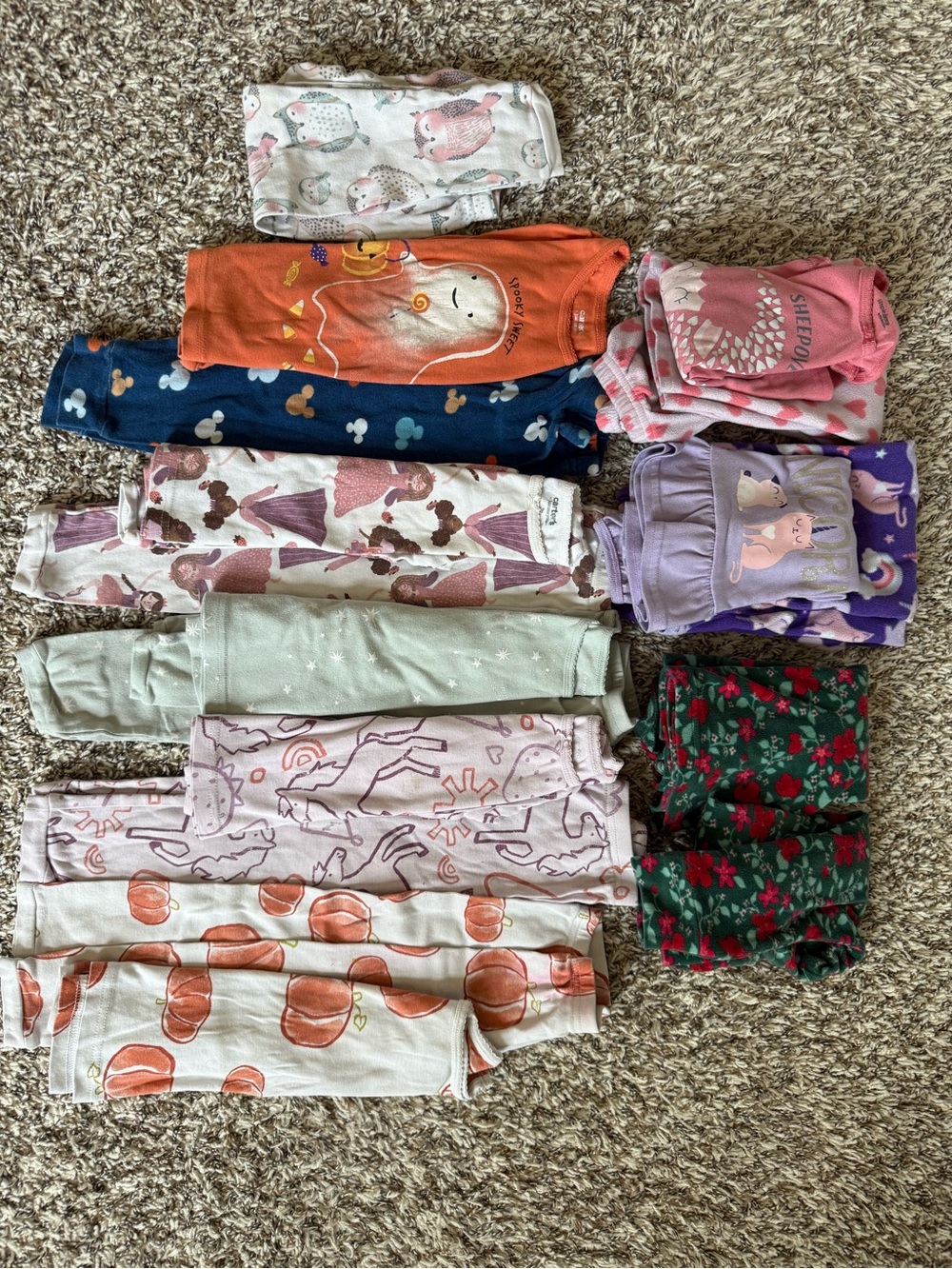 3t pajama bundle 5 100% cotton and 3 fleece